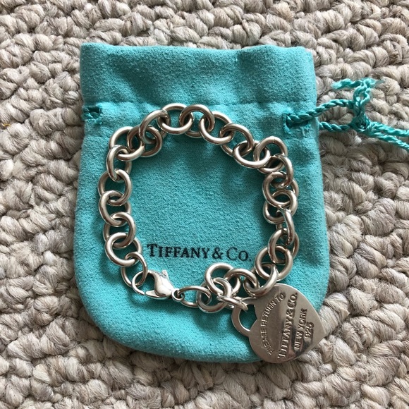 ***SOLD***Tiffany Heart Tag Charm Bracelet - Picture 2 of 5